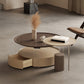 Contemporary Cocktail Table Round Storage Coffee Cocktail Table Clearhalo 'Coffee & Accent Tables' 'Coffee Tables' 'coffee_tables' 'furn' 'furn_coffee_tables' 'Furniture' 'Living Room Furniture' 7593275