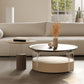 Contemporary Cocktail Table Round Storage Coffee Cocktail Table 35"L x 35"W x 16"H + 18"L x 18"W x 20"H Clearhalo 'Coffee & Accent Tables' 'Coffee Tables' 'coffee_tables' 'furn' 'furn_coffee_tables' 'Furniture' 'Living Room Furniture' 7593279