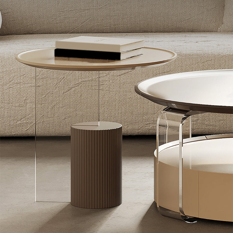Contemporary Cocktail Table Round Storage Coffee Cocktail Table Clearhalo 'Coffee & Accent Tables' 'Coffee Tables' 'coffee_tables' 'furn' 'furn_coffee_tables' 'Furniture' 'Living Room Furniture' 7593284