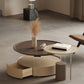 Contemporary Cocktail Table Round Storage Coffee Cocktail Table Clearhalo 'Coffee & Accent Tables' 'Coffee Tables' 'coffee_tables' 'furn' 'furn_coffee_tables' 'Furniture' 'Living Room Furniture' 7593286