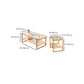 Minimalism Tropical Coffee Table Glass 4 Legs Storage Rectangular Coffee Cocktail Table Clearhalo 'Coffee & Accent Tables' 'Coffee Tables' 'coffee_tables' 'furn' 'furn_coffee_tables' 'Furniture' 'Living Room Furniture' 7593302