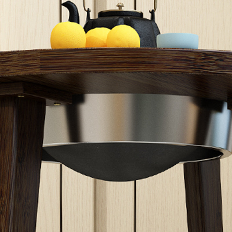 Farmhouse 4 Beine Walnusstisch Massivholz Cocktailtisch für Wohnzimmer