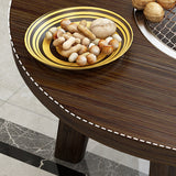 Farmhouse 4 Legs Walnut Table Solid Wood Cocktail Table for Living Room