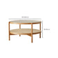 Tropical Cocktail Table Storage Round Glass Coffee Cocktail Table Clearhalo 'Coffee & Accent Tables' 'Coffee Tables' 'coffee_tables' 'furn' 'furn_coffee_tables' 'Furniture' 'Living Room Furniture' 7593364