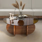 Table basse à plateau en verre Table basse ou table d'appoint ronde moderne