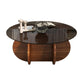 Table basse à plateau en verre Table basse ou table d'appoint ronde moderne