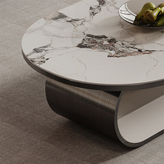 Tavolo da cocktail glam da 16 "H tavolo da cocktail in pietra ovale