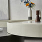 Table basse en bois avec plateau et table basse abstraite ou table de bout avec rangement