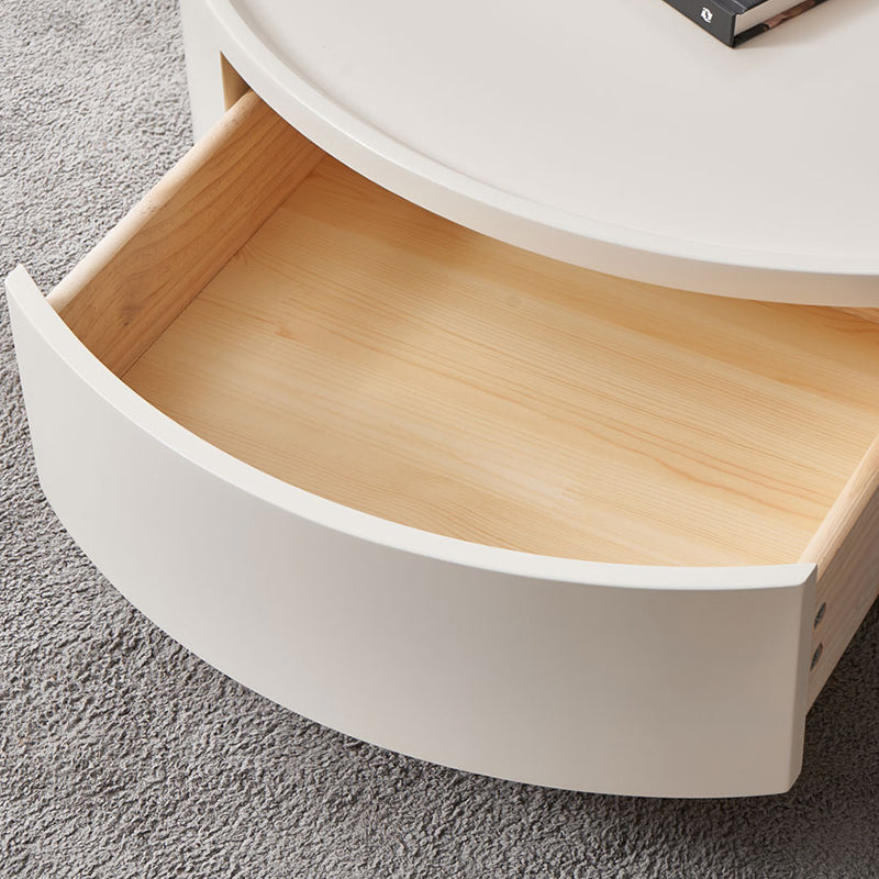 Wood Coffee Cocktail Table Drum Coffee or End Table with Storage Clearhalo 'Coffee & Accent Tables' 'Coffee Tables' 'coffee_tables' 'furn' 'furn_coffee_tables' 'Furniture' 'Living Room Furniture' 7593454