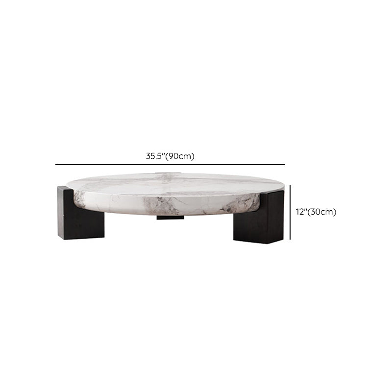 Marble Coffee Cocktail Table Contemporary 3 Legs Coffee or End Table Clearhalo 'Coffee & Accent Tables' 'Coffee Tables' 'coffee_tables' 'furn' 'furn_coffee_tables' 'Furniture' 'Living Room Furniture' 7593484