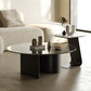 Contemporary Cocktail Table Glass Pedestal Coffee Cocktail Table Clearhalo 'Coffee & Accent Tables' 'Coffee Tables' 'coffee_tables' 'furn' 'furn_coffee_tables' 'Furniture' 'Living Room Furniture' 7593519