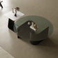 Contemporary Cocktail Table Glass Pedestal Coffee Cocktail Table Clearhalo 'Coffee & Accent Tables' 'Coffee Tables' 'coffee_tables' 'furn' 'furn_coffee_tables' 'Furniture' 'Living Room Furniture' 7593529