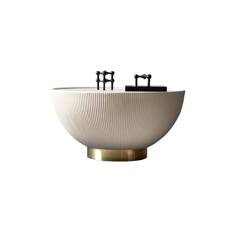 Round Slate Coffee Cocktail Table Abstract Coffee or End Table 28"L x 28"W x 14"H Clearhalo 'Coffee & Accent Tables' 'Coffee Tables' 'coffee_tables' 'furn' 'furn_coffee_tables' 'Furniture' 'Living Room Furniture' 7593552