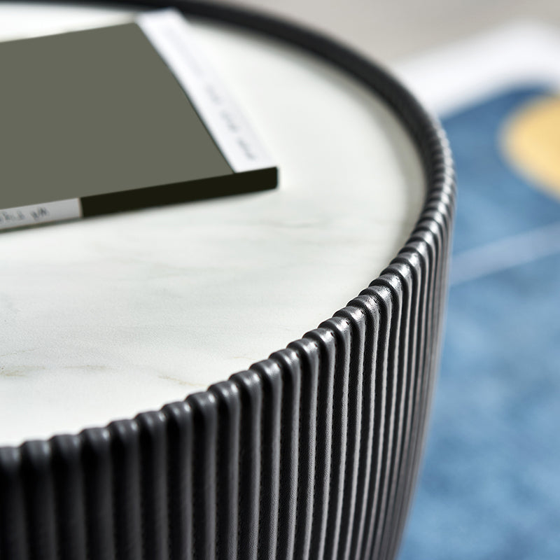 Round Slate Coffee Cocktail Table Abstract Coffee or End Table Clearhalo 'Coffee & Accent Tables' 'Coffee Tables' 'coffee_tables' 'furn' 'furn_coffee_tables' 'Furniture' 'Living Room Furniture' 7593562