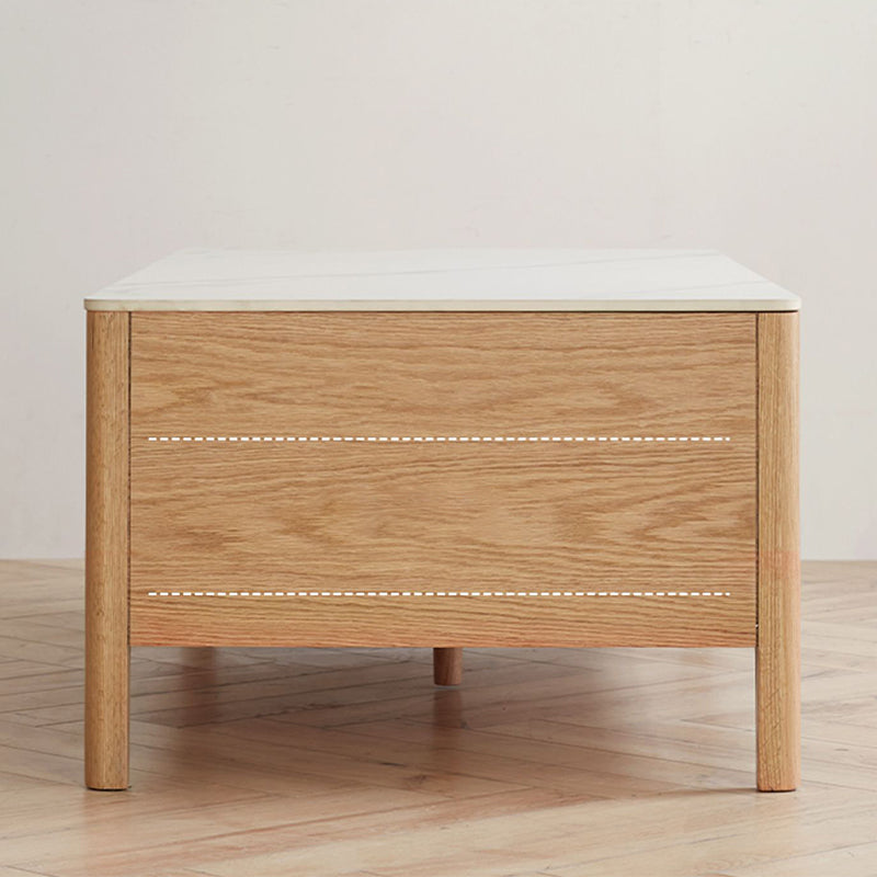 17"H Contemporary Cocktail Table Stone Rectangle Coffee Table Clearhalo 'Coffee & Accent Tables' 'Coffee Tables' 'coffee_tables' 'furn' 'furn_coffee_tables' 'Furniture' 'Living Room Furniture' 7593579