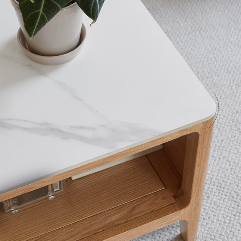 17"H Contemporary Cocktail Table Stone Rectangle Coffee Table Clearhalo 'Coffee & Accent Tables' 'Coffee Tables' 'coffee_tables' 'furn' 'furn_coffee_tables' 'Furniture' 'Living Room Furniture' 7593581