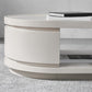 Table basse en bois ou table de bout abstraite avec 4 tiroirs de rangement