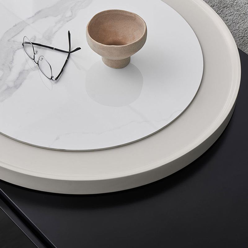 Table basse en bois ou table de bout abstraite avec 4 tiroirs de rangement