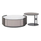 Slate Coffee Cocktail Table Drum Coffee or End Table with 2 Storage Drawers