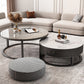 Slate Coffee Cocktail Table Frame Coffee or End Table with Storage Drawers Clearhalo 'Coffee & Accent Tables' 'Coffee Tables' 'coffee_tables' 'furn' 'furn_coffee_tables' 'Furniture' 'Living Room Furniture' 7593615