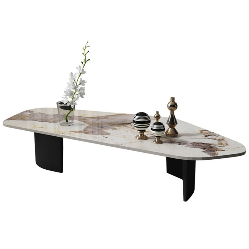 15"H Contemporary Cocktail Table Stone Sled Coffee Cocktail Table Pandora Brown Clearhalo 'Coffee & Accent Tables' 'Coffee Tables' 'coffee_tables' 'furn' 'furn_coffee_tables' 'Furniture' 'Living Room Furniture' 7593626