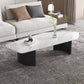 15"H Contemporary Cocktail Table Stone Sled Coffee Cocktail Table Clearhalo 'Coffee & Accent Tables' 'Coffee Tables' 'coffee_tables' 'furn' 'furn_coffee_tables' 'Furniture' 'Living Room Furniture' 7593627