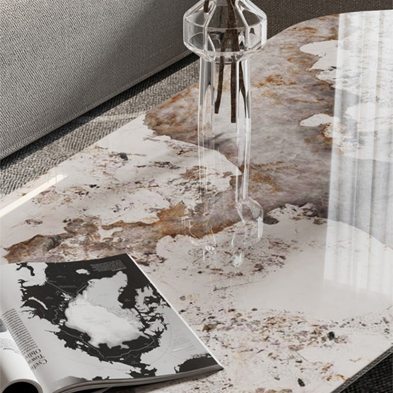 15"H Contemporary Cocktail Table Stone Sled Coffee Cocktail Table Clearhalo 'Coffee & Accent Tables' 'Coffee Tables' 'coffee_tables' 'furn' 'furn_coffee_tables' 'Furniture' 'Living Room Furniture' 7593632