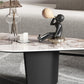 15"H Contemporary Cocktail Table Stone Sled Coffee Cocktail Table Clearhalo 'Coffee & Accent Tables' 'Coffee Tables' 'coffee_tables' 'furn' 'furn_coffee_tables' 'Furniture' 'Living Room Furniture' 7593633