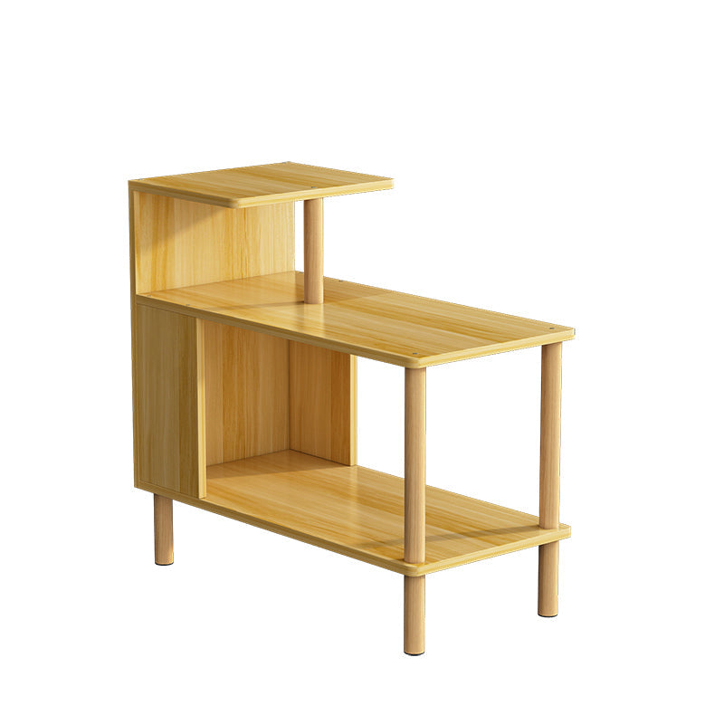 Madera de madera de 4 patas Fin de la mesa del extremo lateral moderno con estante