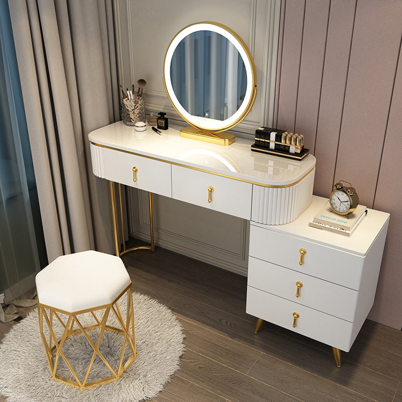 Removable Makeup Counter Lights Vanity Dressing Table with Drawer