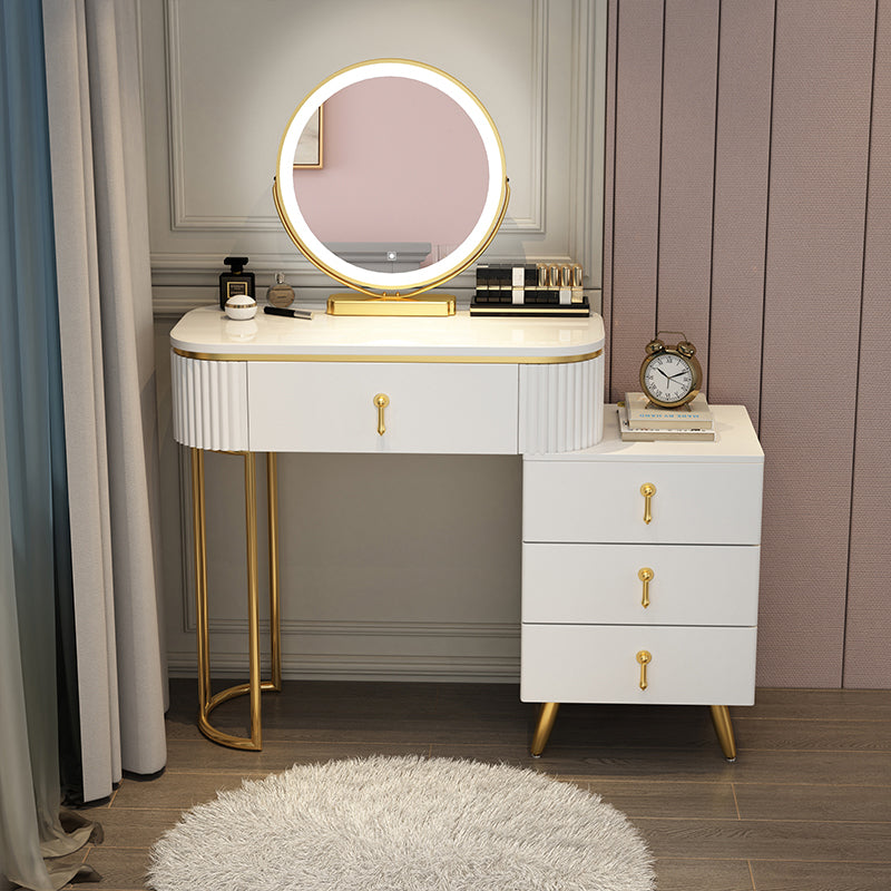 Removable Makeup Counter Lights Vanity Dressing Table with Drawer