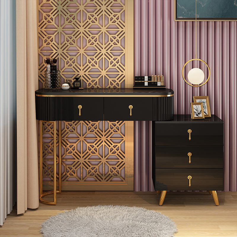 Removable Makeup Counter Lights Vanity Dressing Table with Drawer