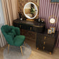 Removable Makeup Counter Lights Vanity Dressing Table with Drawer
