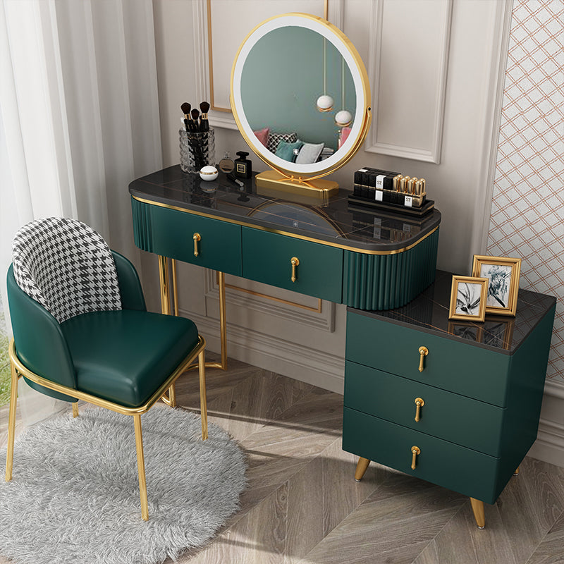 Removable Makeup Counter Lights Vanity Dressing Table with Drawer