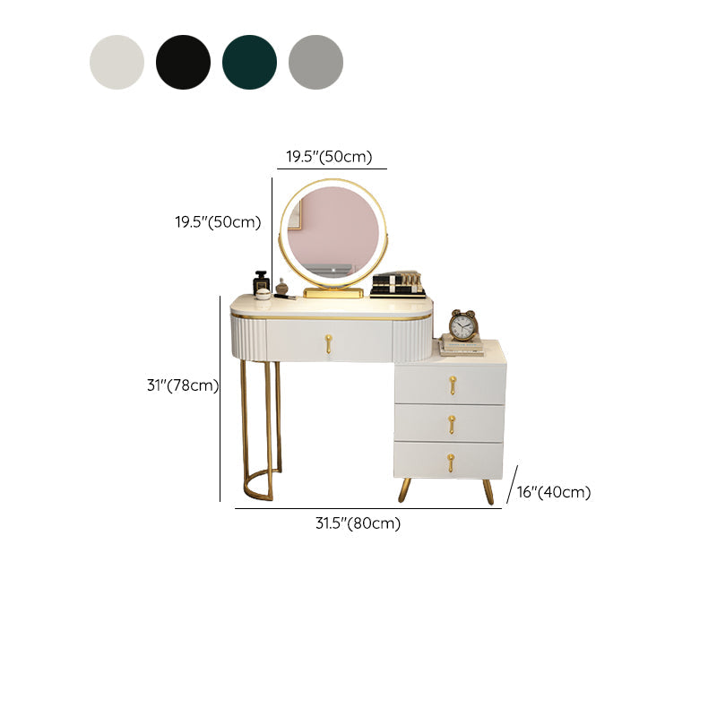 Removable Makeup Counter Lights Vanity Dressing Table with Drawer