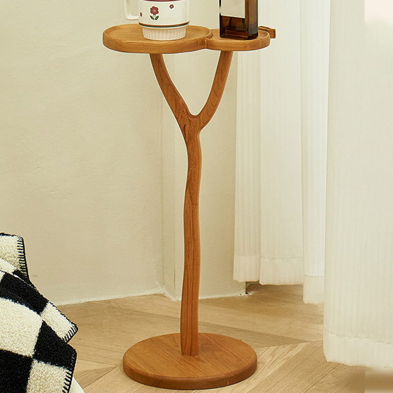 Solid Wood Corner Table Contemporary Side End Table Oval Pedestal Clearhalo 'Coffee & Accent Tables' 'End & Side Tables' 'end_side_tables' 'furn' 'furn_end_side_tables' 'Furniture' 'Living Room Furniture' 7596841