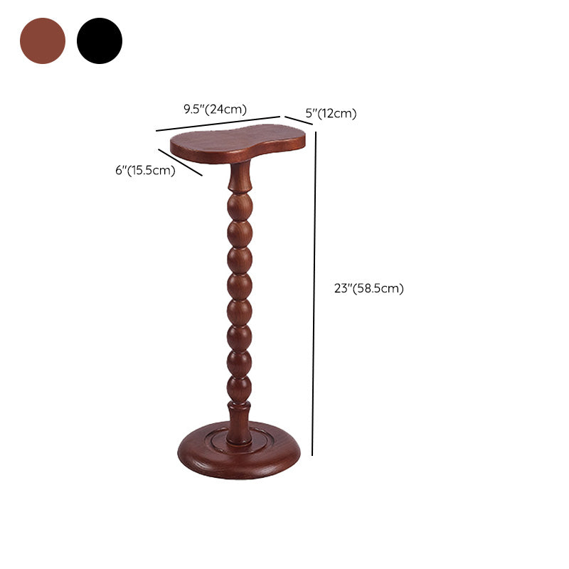 Solid Wood Corner Table Contemporary Side End Table Oval Pedestal Clearhalo 'Coffee & Accent Tables' 'End & Side Tables' 'end_side_tables' 'furn' 'furn_end_side_tables' 'Furniture' 'Living Room Furniture' 7596857