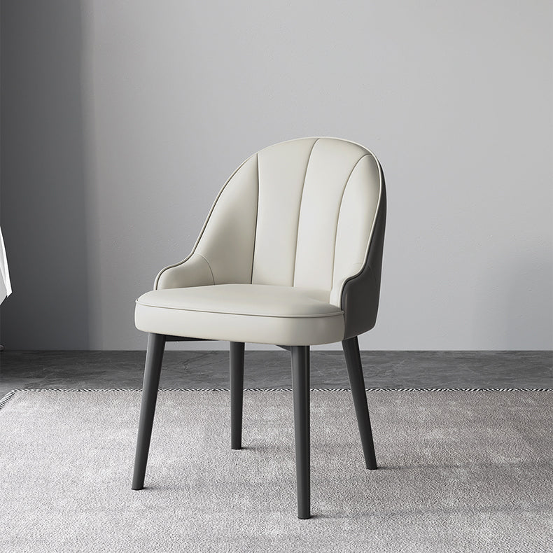 Modern Style Side Chair Leather Parsons Dining Chair for Dining Room Clearhalo 'Dining Chairs' 'Dining Tables & Seating' 'dining_chair' 'furn' 'furn_dining_chair' 'Furniture' 'Kitchen & Dining Furniture' 7596859