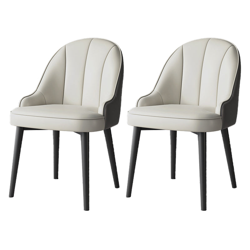 Modern Style Side Chair Leather Parsons Dining Chair for Dining Room 2 Piece Set Clearhalo 'Dining Chairs' 'Dining Tables & Seating' 'dining_chair' 'furn' 'furn_dining_chair' 'Furniture' 'Kitchen & Dining Furniture' 7596860