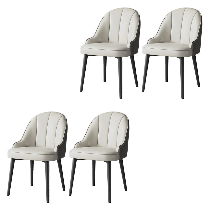 Modern Style Side Chair Leather Parsons Dining Chair for Dining Room 4 Piece Set Clearhalo 'Dining Chairs' 'Dining Tables & Seating' 'dining_chair' 'furn' 'furn_dining_chair' 'Furniture' 'Kitchen & Dining Furniture' 7596861
