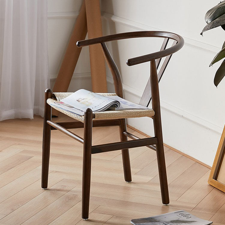 Modern Style Arm Chair Solid Wood Indoor Dining Chair for Dining Room