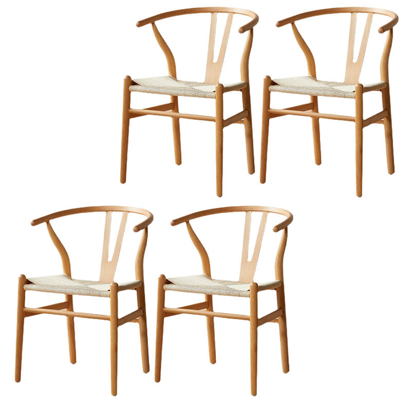 Modern Style Arm Chair Solid Wood Indoor Dining Chair for Dining Room