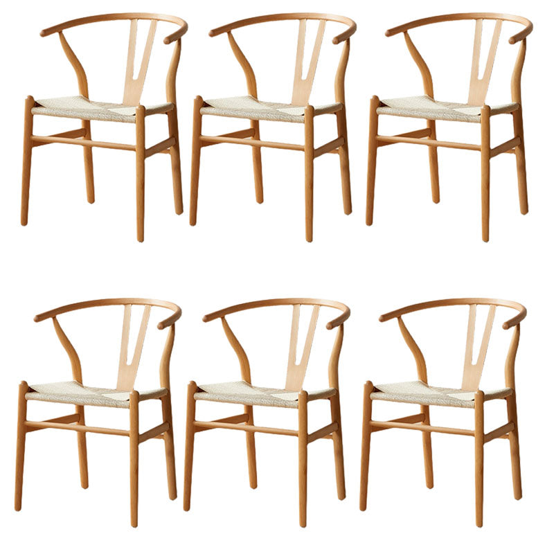 Modern Style Arm Chair Solid Wood Indoor Dining Chair for Dining Room