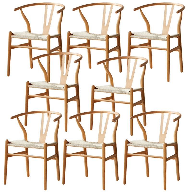 Modern Style Arm Chair Solid Wood Indoor Dining Chair for Dining Room