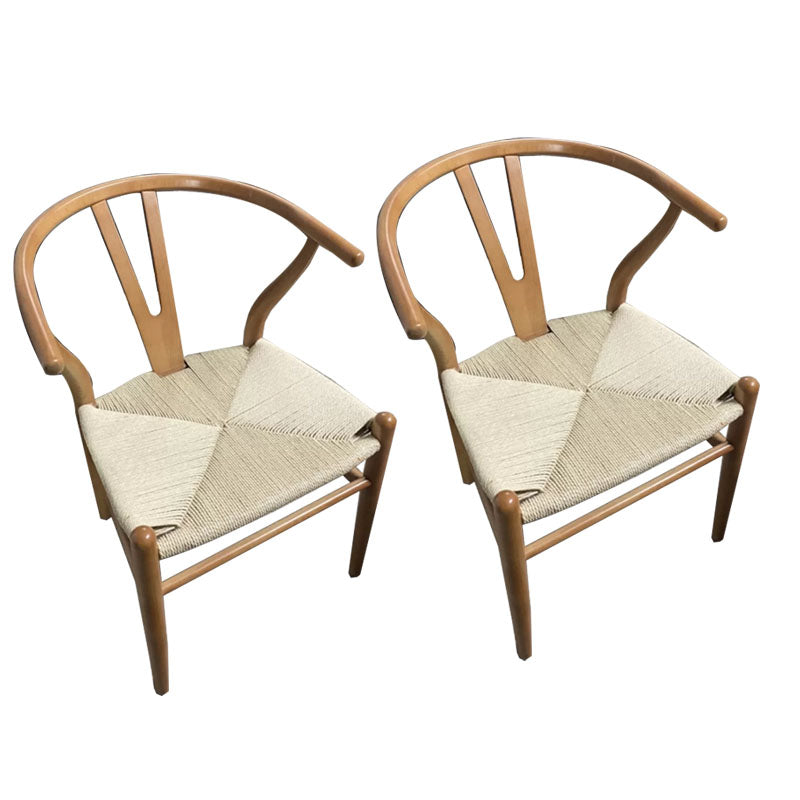 Modern Style Arm Chair Solid Wood Indoor Dining Chair for Dining Room