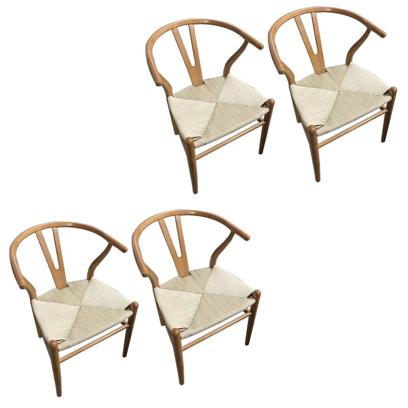 Modern Style Arm Chair Solid Wood Indoor Dining Chair for Dining Room