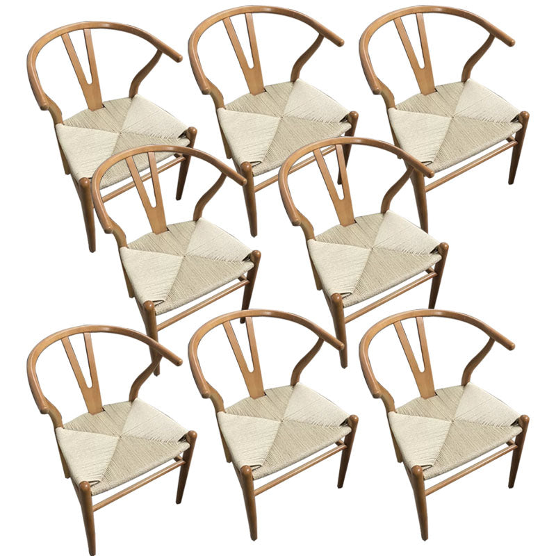 Modern Style Arm Chair Solid Wood Indoor Dining Chair for Dining Room