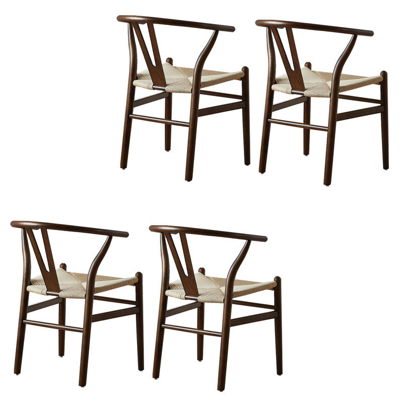 Modern Style Arm Chair Solid Wood Indoor Dining Chair for Dining Room