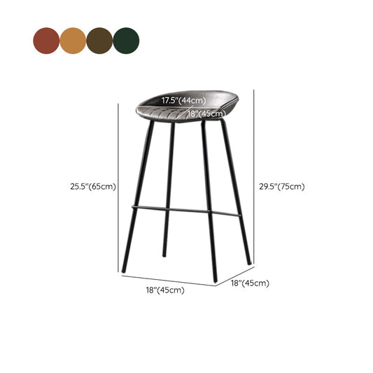 Sgabello in fico con counter in vetro moderno con poggiapiedi