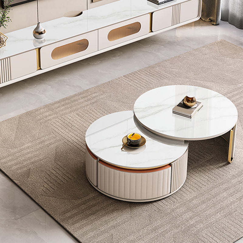 Table de cocktails de café abstrait avec tiroirs de rangement